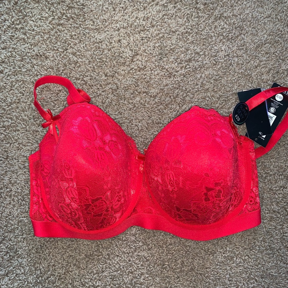 42D Red Lace Bra